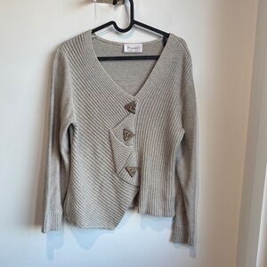 Vintage Putorti Made In Canada Asymmetrical Knit Sweater